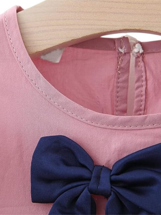 Children's Dress Short Sleeve Pink
