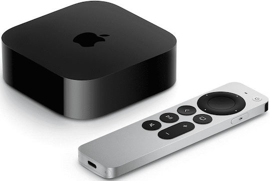 Apple TV-Box 4K 3RD GEN MN893MP/A 4K UHD mit WiFi und 128GB Speicherplatz mit Betriebssystem tvOS und Siri