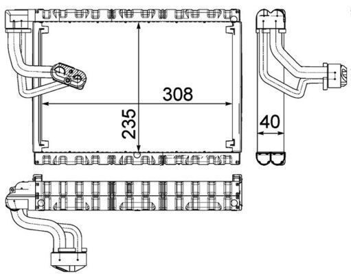 Evaporator Air Conditioner Mahle Ae 90 000p
