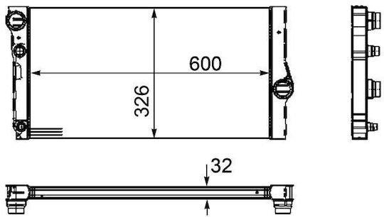 Kühler Motor Kühlung Mahle Cr 1147 000p