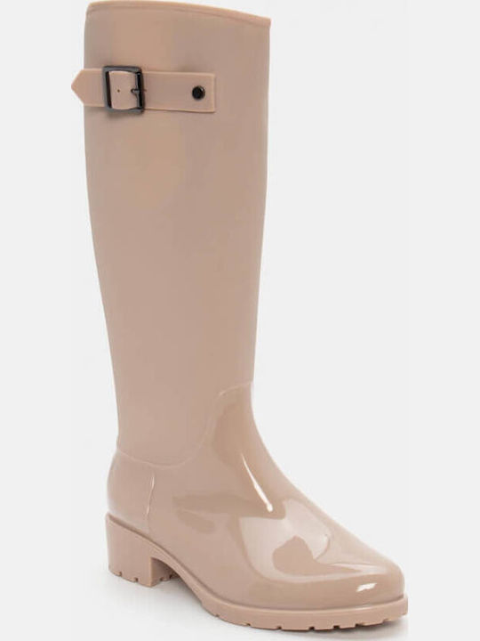 Damen Gummistiefel Beige