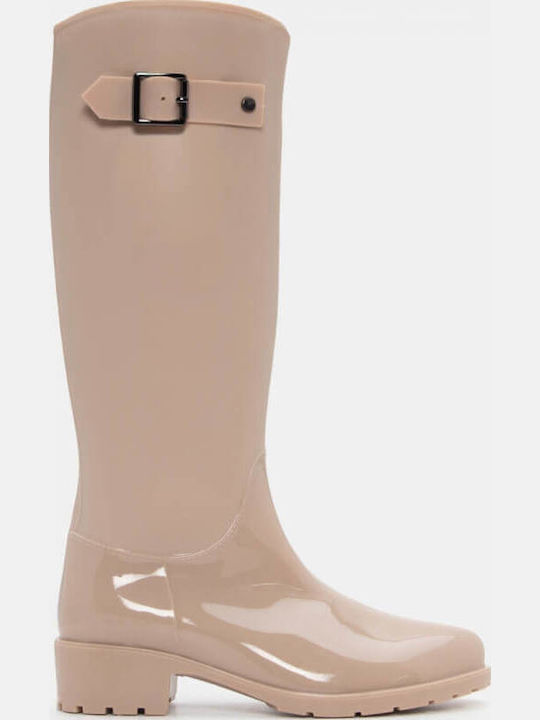 Damen Gummistiefel Beige