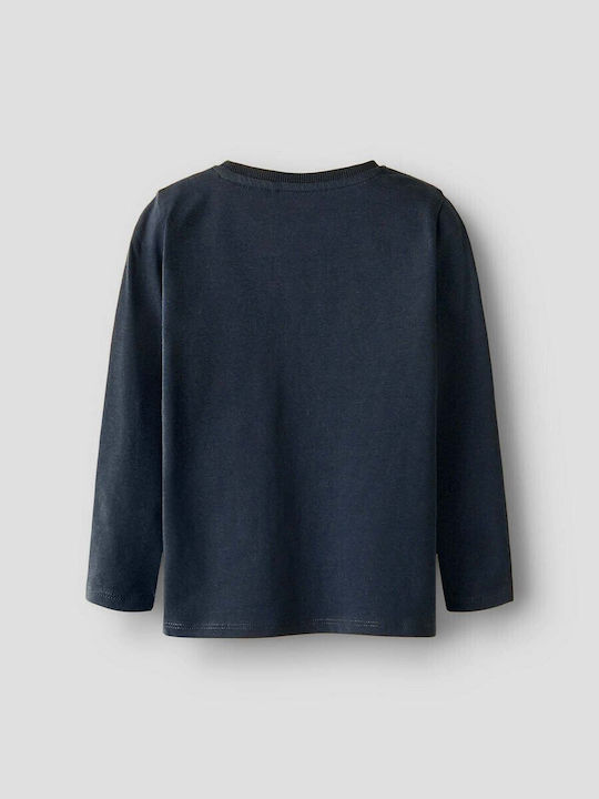Kinderhemd Langarm Marineblau