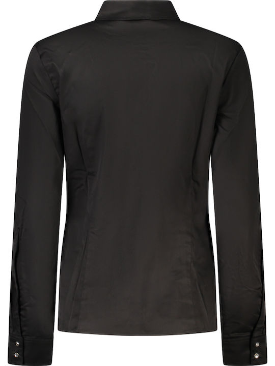 Women's Monochrome Long Sleeve Shirt Black