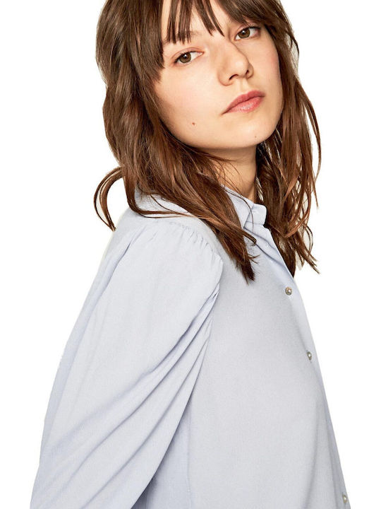 Iza Women's Monochrome Long Sleeve Shirt Light Blue