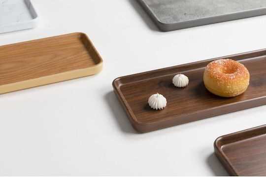 GTSA Serving Platter Rectangular Gray 35x20cm
