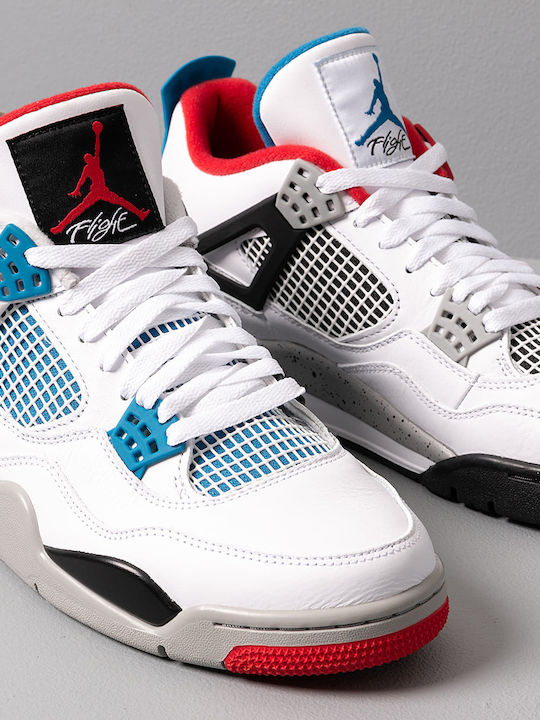 Air  4 Retro Ανδρικά Μποτάκια Λευκά