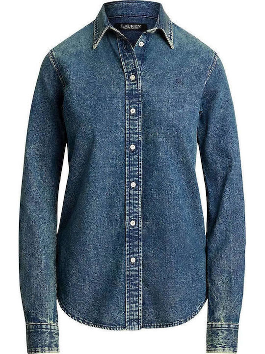Μακρυμάνικο Γυναικείο Τζιν Πουκάμισο Denim