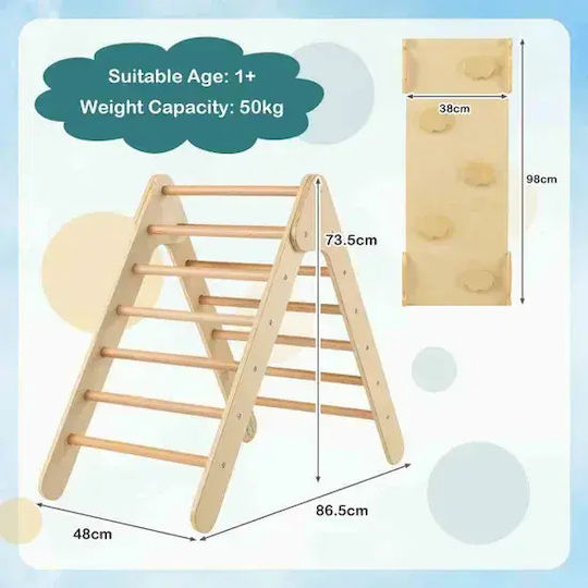 Costway Costway Holzturm Spielplatzspielzeug Mehrfarbig