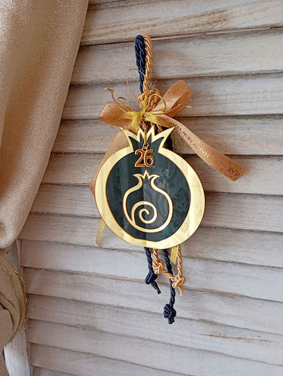 By Anastasia's Art Creations Hanging Lucky Charm Pomegranate Gold made of Plexiglass 2026 1pcs
