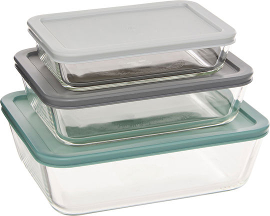 5Five Set Mittagsboxen Transparente 3Stücke