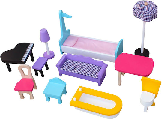 Joyland Căsuță de păpuși cu mobilier