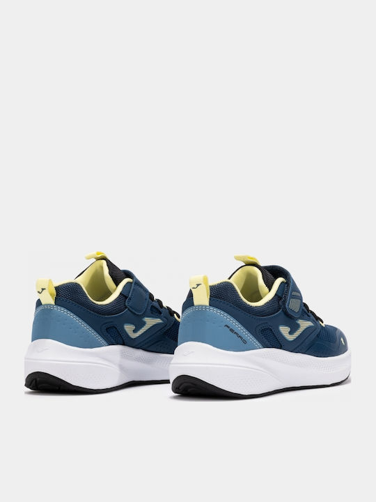 Kids Sports Shoes Running with Hoop & Loop Closure Navy Blue