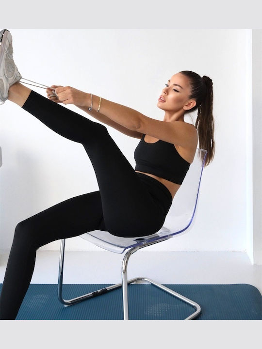 Training Damen-Set mit Gekürzten Leggings Schwarz