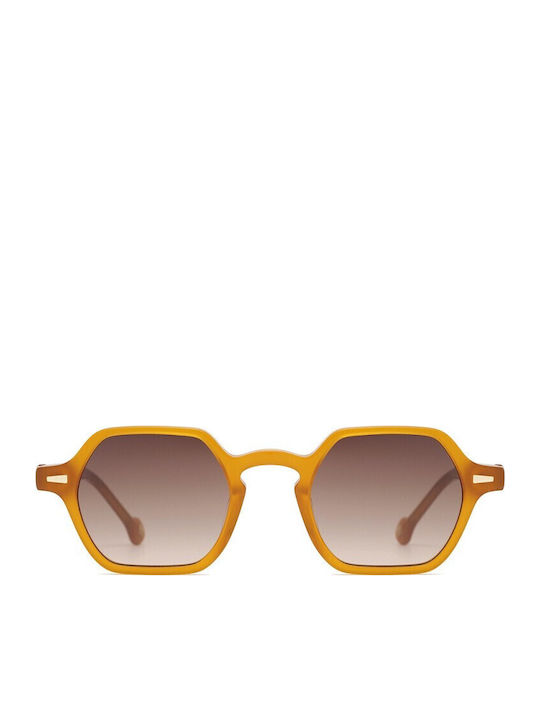 Carolina Lemke Sunglasses Κίτρινα with Acetate Frame & Brown Lens