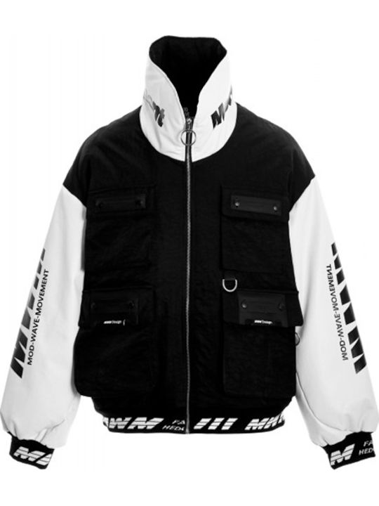 Women's Bomber Jacket for Winter Black