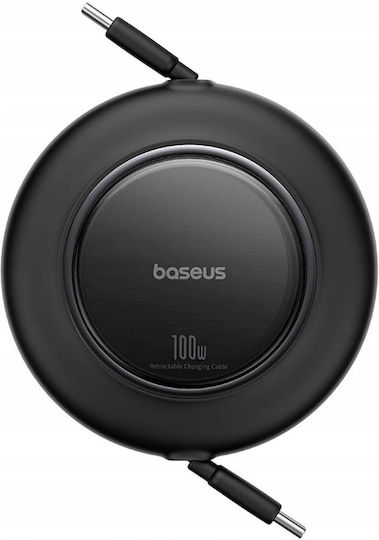 Baseus Mini Extensibil USB 2.0 Cablu USB-C bărbătesc - USB-C 100W Negru 2m