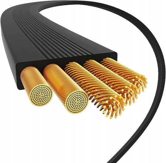 Baseus Mini Extensibil USB 2.0 Cablu USB-C bărbătesc - USB-C 100W Negru 2m