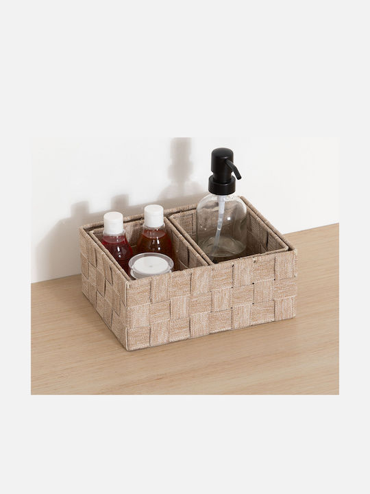 5Five Storage Basket Fabric Beige 3pcs