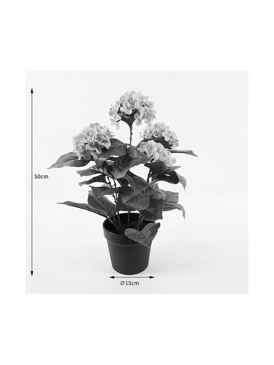Decorative Potted Plant Hydrangea Inart Pink Φ35x50cm