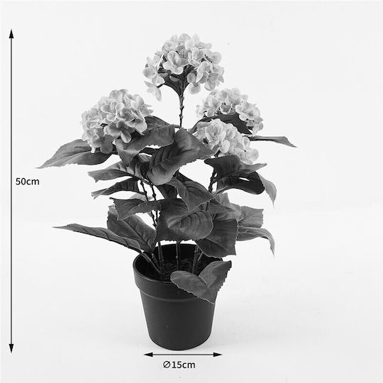 Διακοσμητικό Φυτό Γλάστρα Hydrangea Inart Ροζ Φ35x50εκ