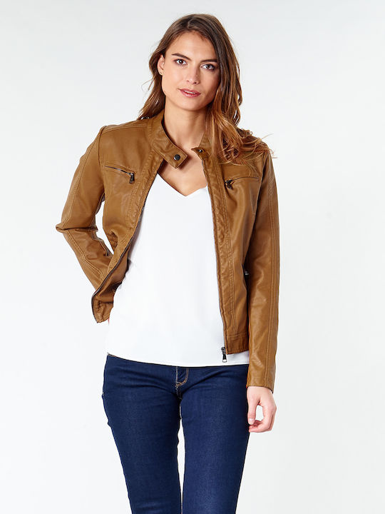 Puir Γυναικείο Biker Jacket Ταμπά