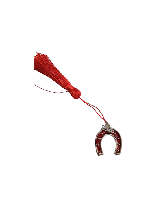 Kalliopi Silver Handmade Tabletop Lucky Charm Horseshoe Red 2026 3x3cm 1pcs