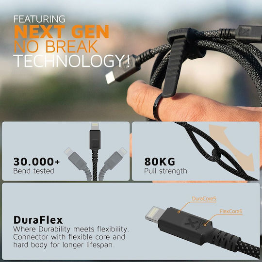 Xtorm USB-C to Lightning Cable 60W Μαύρο 1.5m CX3031