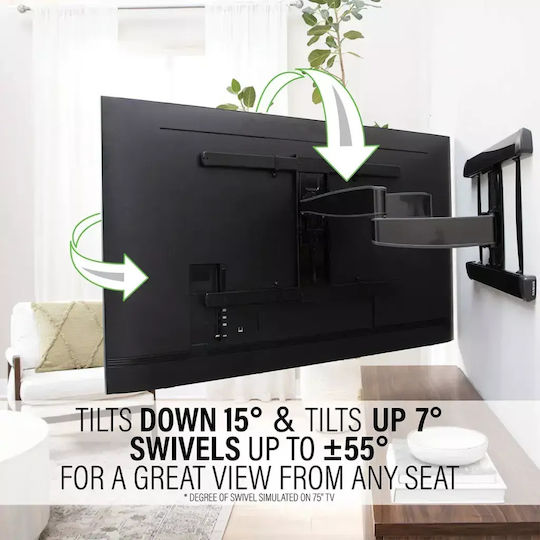 Universal Extensible Xl Wall Tv Mount Sanus 165-254 Cm Black