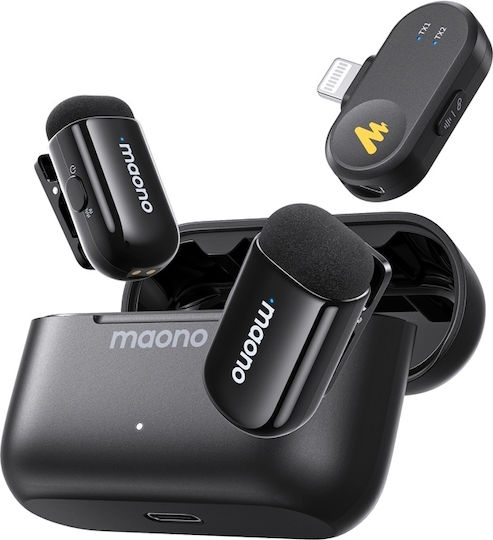Maono WM622 PB2 Σετ Ασύρματο Μικρόφωνο Πέτου, Clip On Δημοσιογραφικό