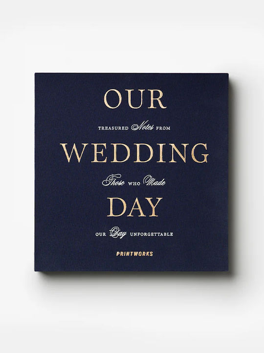 Wedding Guest Book Printworks Our Wedding Day Navy Blue