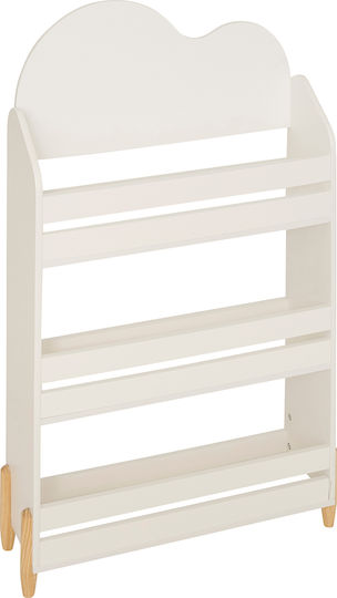 Βιβλιοθήκη Δαπέδου Ξύλινη Εκρού 61.5x18.5x100cm