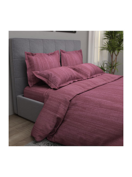 Charalambidis Textiles Duvet Cover Single 160x240 Rain Fuchsia