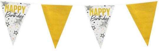 Aluminum Foil Flags #degi Garland "Happy Birthday" 30 X 20 Cm 6 Pieces