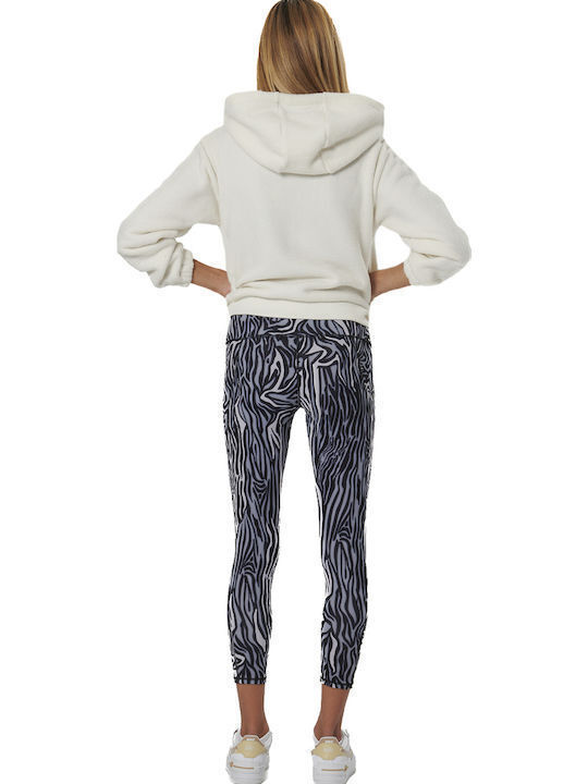 Women's Cardigan with Zipper Ecru