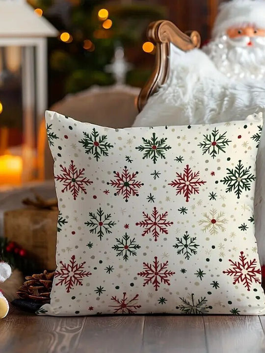 By Queen Limited Festive Edition Μαξιλαροθήκη Snowflake 45x45εκ