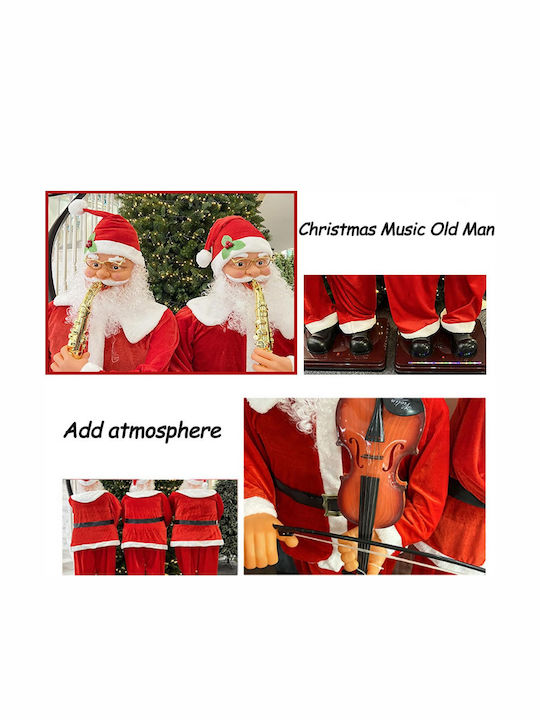 Santa Claus with Moving and Music Red 160cm