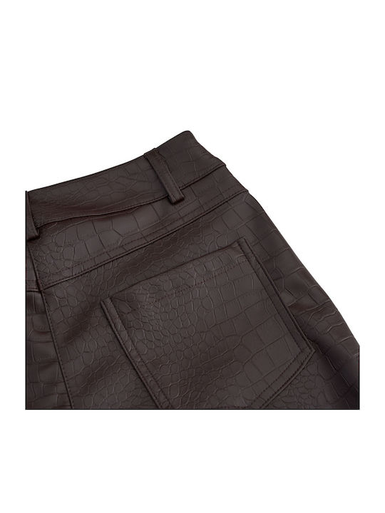 Damen Stoff Hose Braun