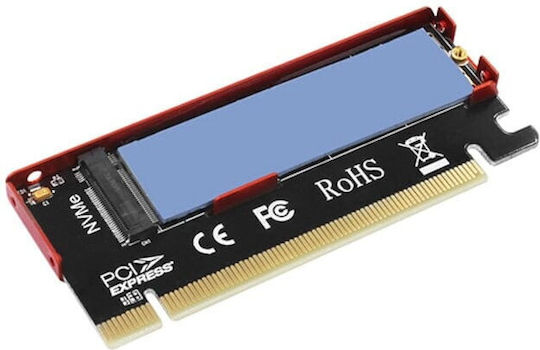 Axagon Pci-e X4 Adaptor Axagon Pcem2-s Adaptor La 1x M.2 Nvme Ssd M.2 2230 2242 2260 2280 Răcire Pasivă Roșie
