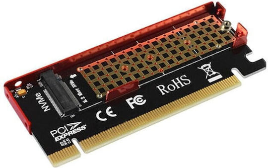 Axagon Pci-e X4 Adaptor Axagon Pcem2-s Adaptor La 1x M.2 Nvme Ssd M.2 2230 2242 2260 2280 Răcire Pasivă Roșie