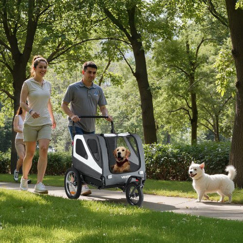 Vevor Fahrradanhänger für Hunde bis 45kg Gray
