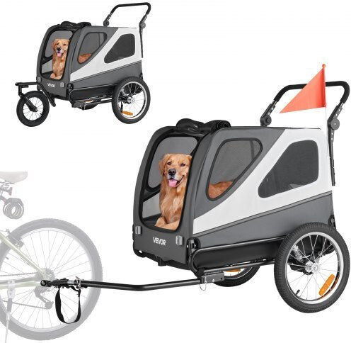 Vevor Fahrradanhänger für Hunde bis 45kg Gray