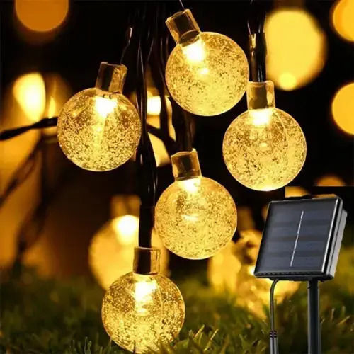 20 Lights LED 5m. Warm White Solar in String 1pcs