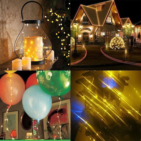 LED Лампички 3 м Топло Бели На Батерия на Лента