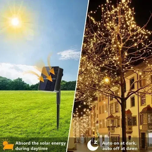 300 Lichterketten LED 30m. Mehrfarbige Solar in Zeichenfolge 1Stück