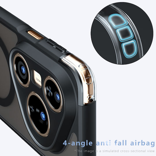 Techsuit Purefrost Umschlag Rückseite Silikon Schwarz (Huawei Pura 80 Ultra)