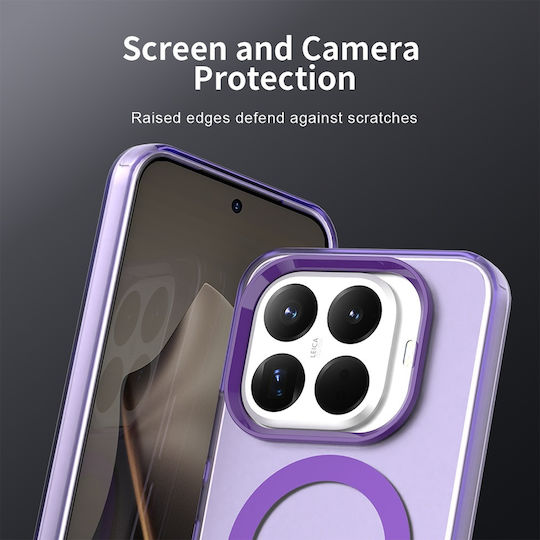 Techsuit Candycase Umschlag Rückseite Kunststoff / Silikon Lila (Xiaomi 15T Pro)