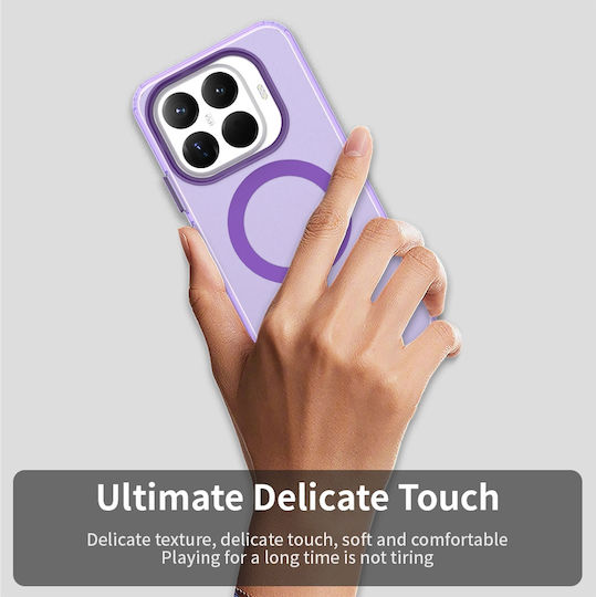 Techsuit Candycase Umschlag Rückseite Kunststoff / Silikon Lila (Xiaomi 15T Pro)