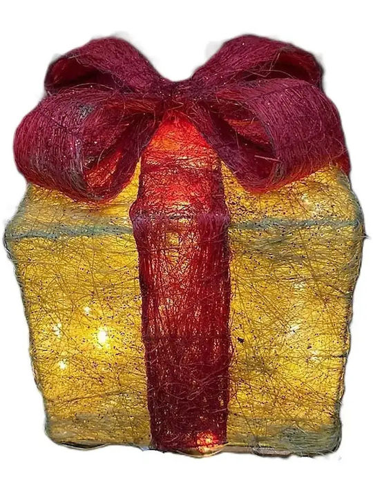XMASfest Illuminated Christmas Figure Box Yellow 15x15x15cm