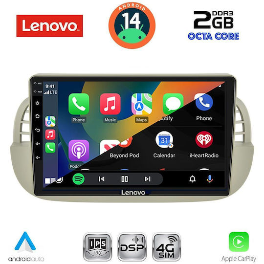 Lenovo Автомобилна Аудио Система (Блутут/USB/AUX/WiFi/GPS/Apple-Carplay/Android-Auto) с Тъчскрийн 9"